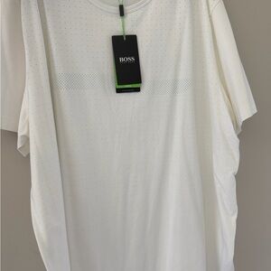 BOSS White Men's Perforated Short Sleeve Tee